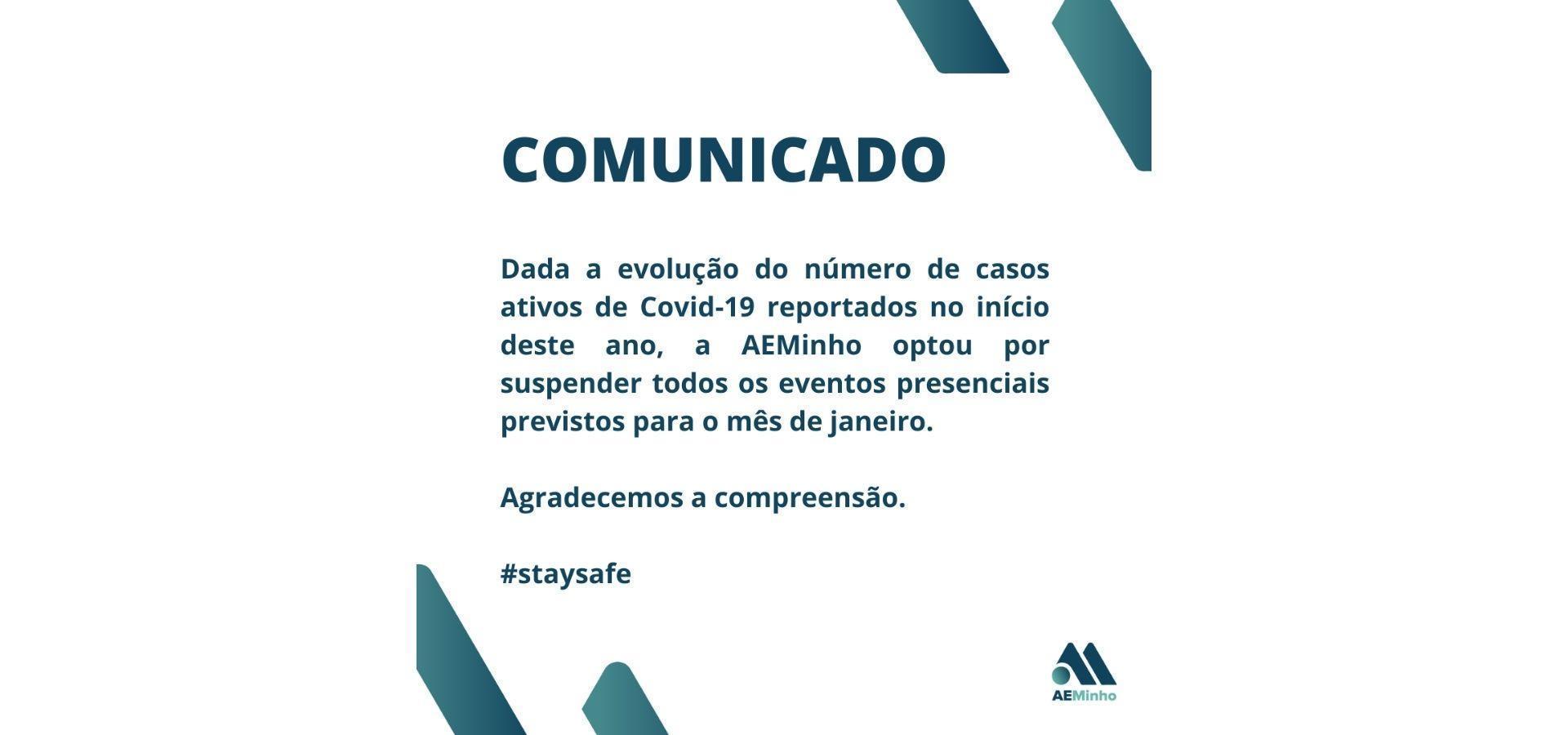 Comunicado: Suspensão dos Eventos Presenciais