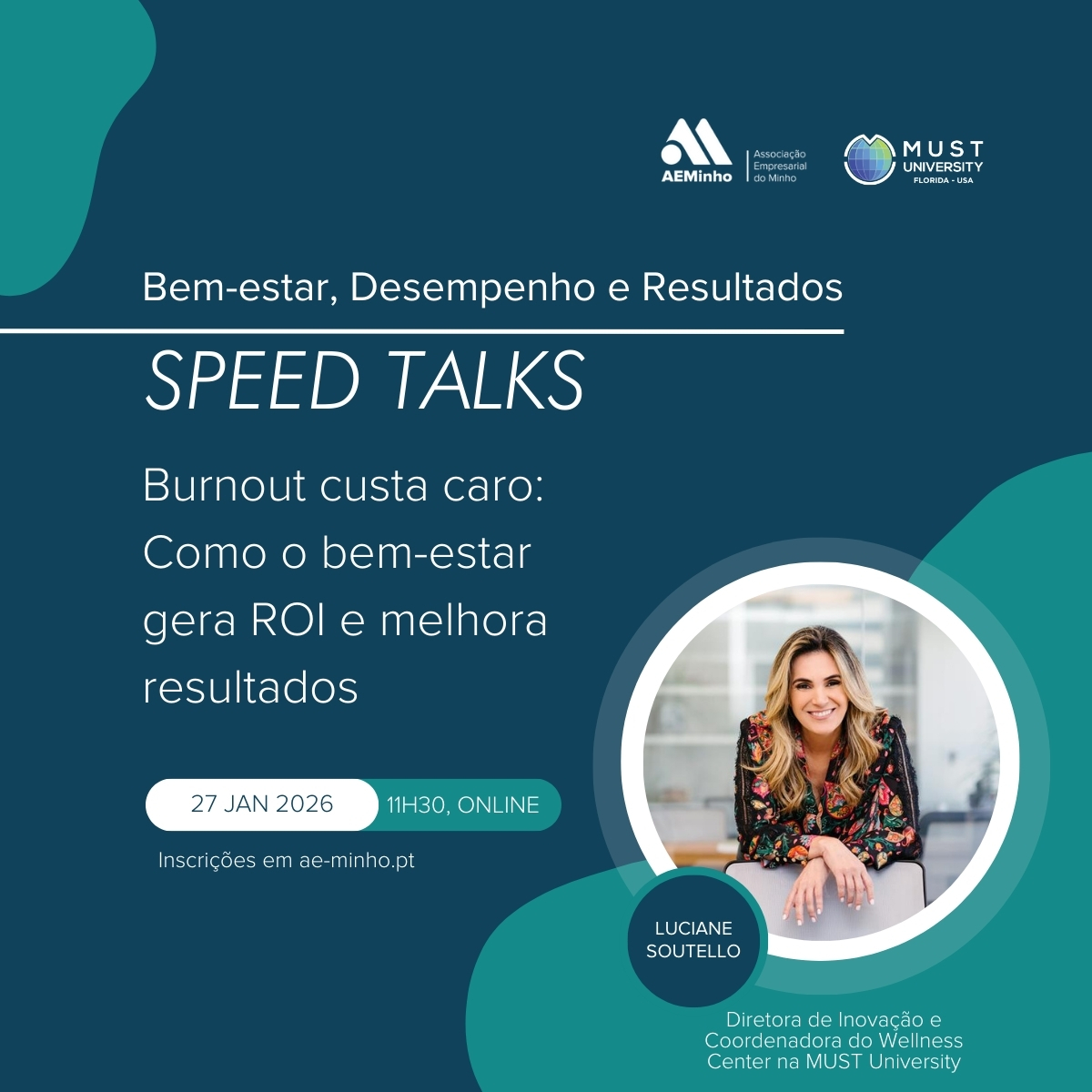 Speed Talks com MUST University | Burnout custa caro: Como o bem-estar gera ROI e melhora resultados