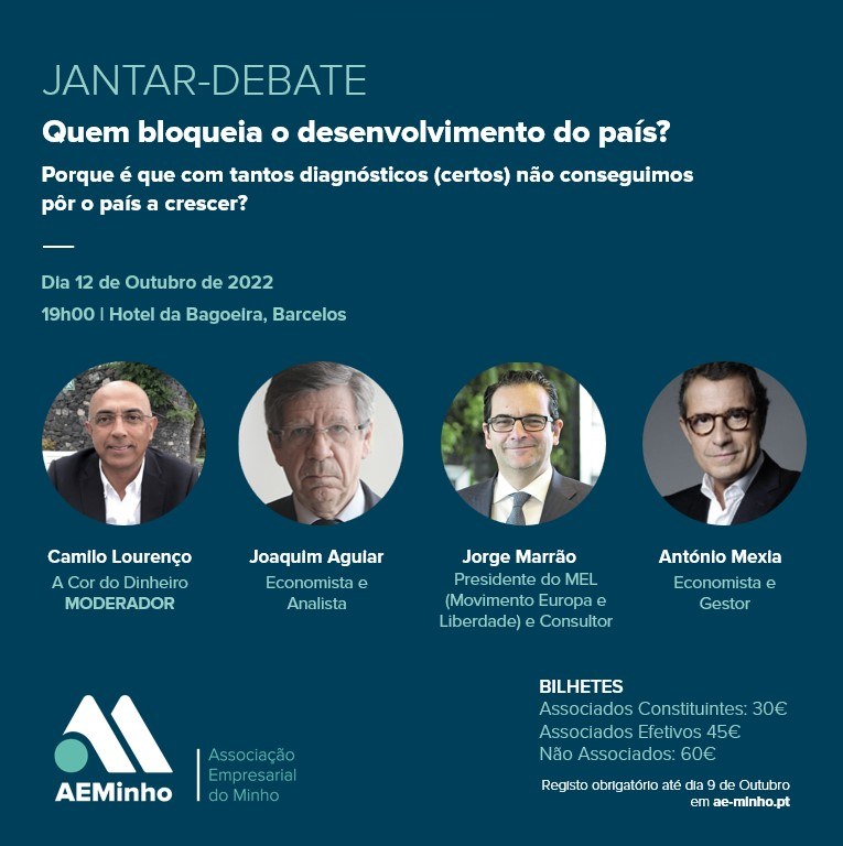 Jantar-Debate | Quem bloqueia o desenvolvimento do país?