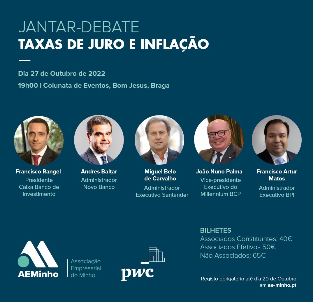 Jantar-Debate | Taxas de Juro e Inflação - Apresentação do Clube Financeiro
