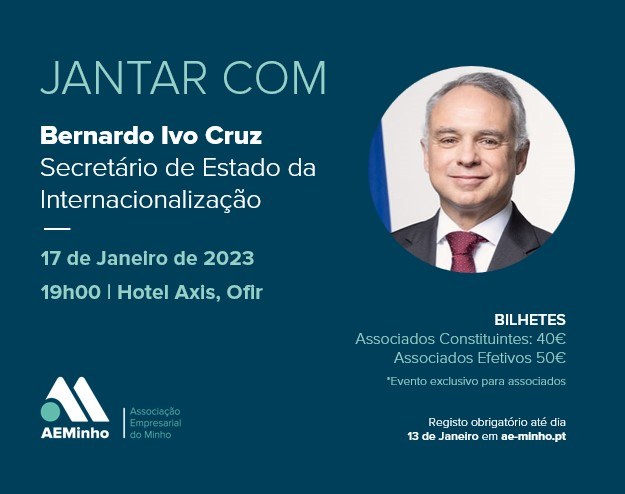 Jantar Com Bernardo Ivo Cruz - Secretário de Estado da Internacionalização