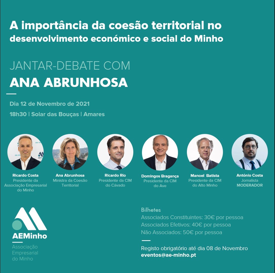 Jantar Debate com Ministra da Coesão Territorial Ana Abranhosa