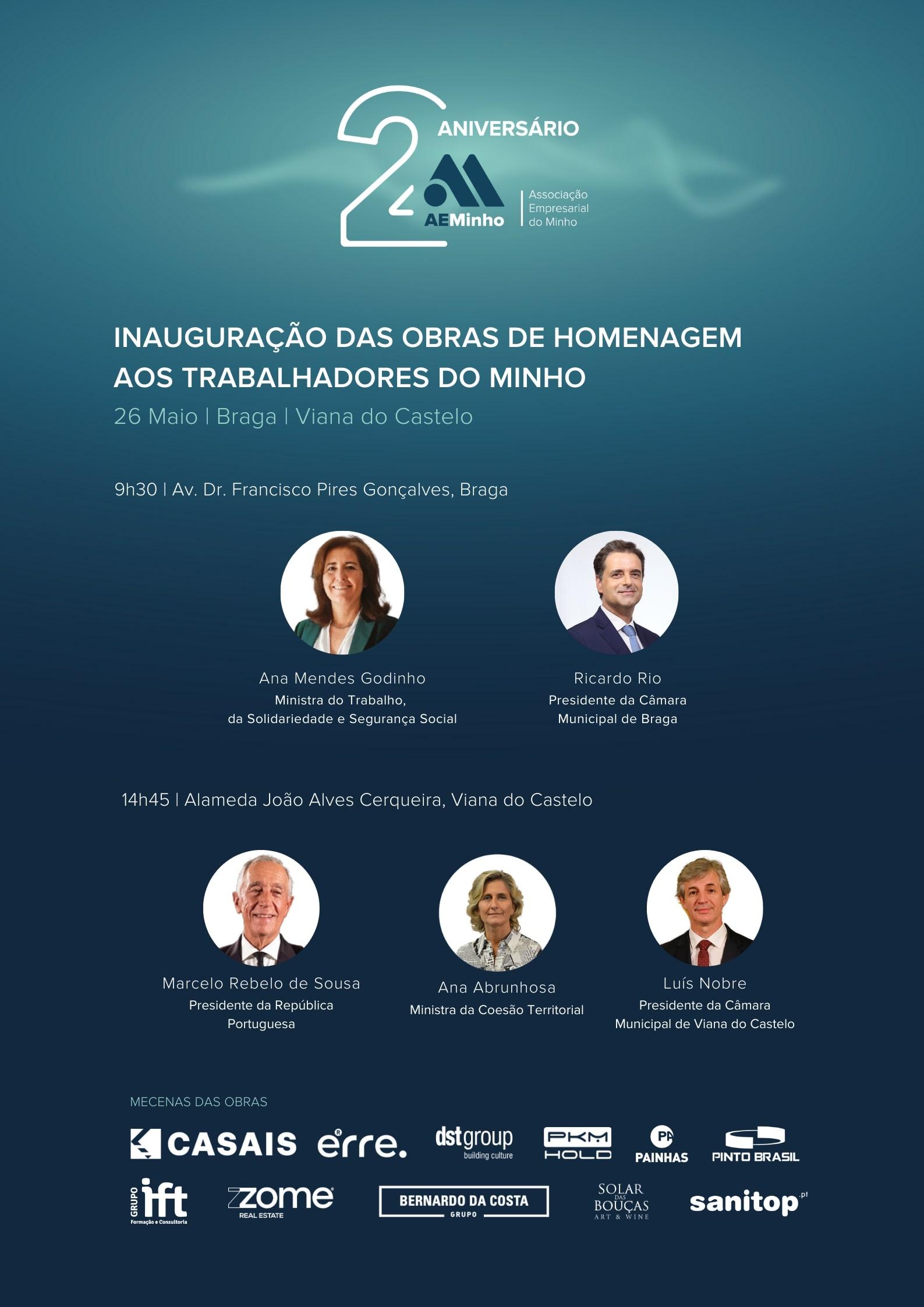 Inauguração das Obras de Homenagem aos Trabalhadores do Minho