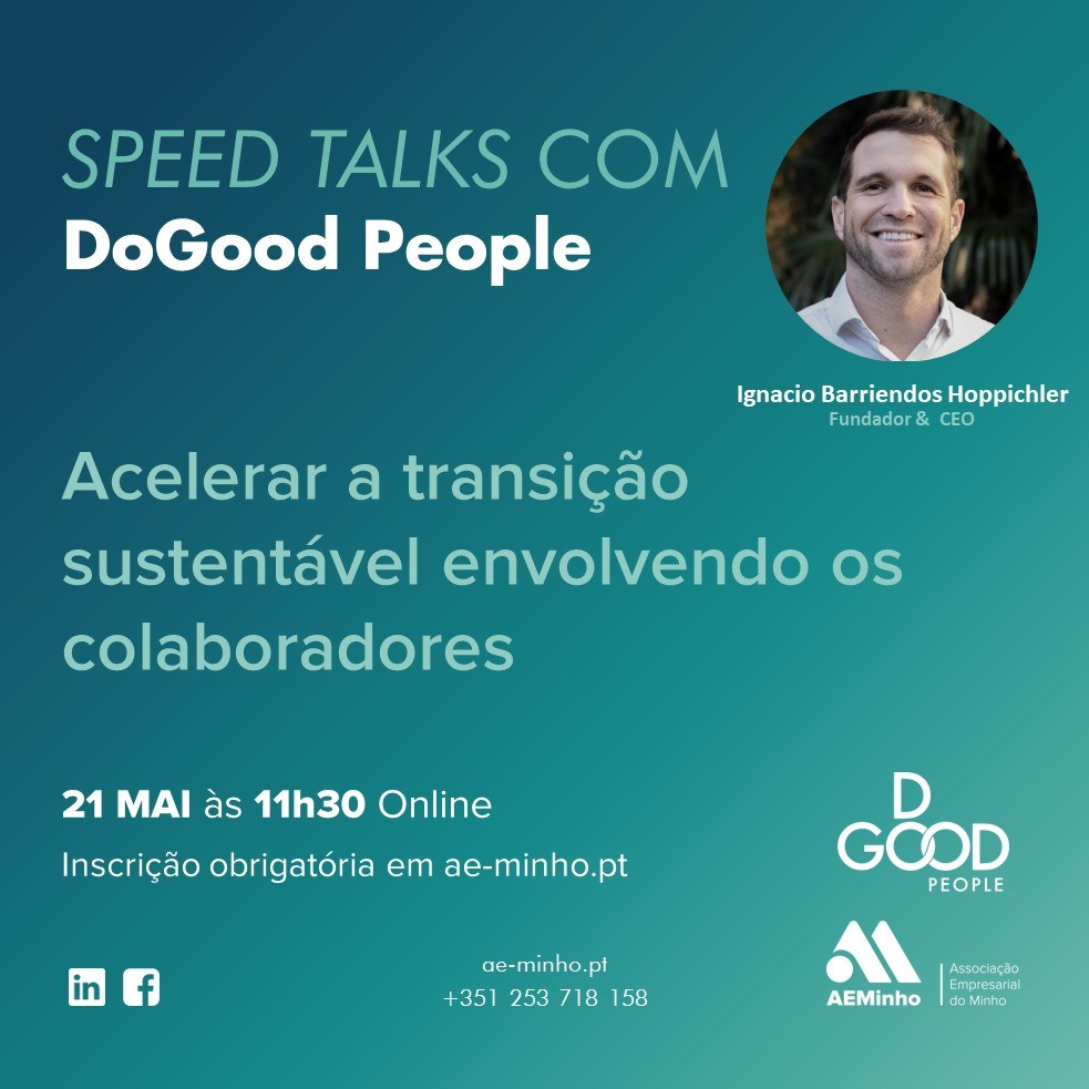Speed Talks com DoGood People | Acelerar a transição sustentável envolvendo os colaboradores