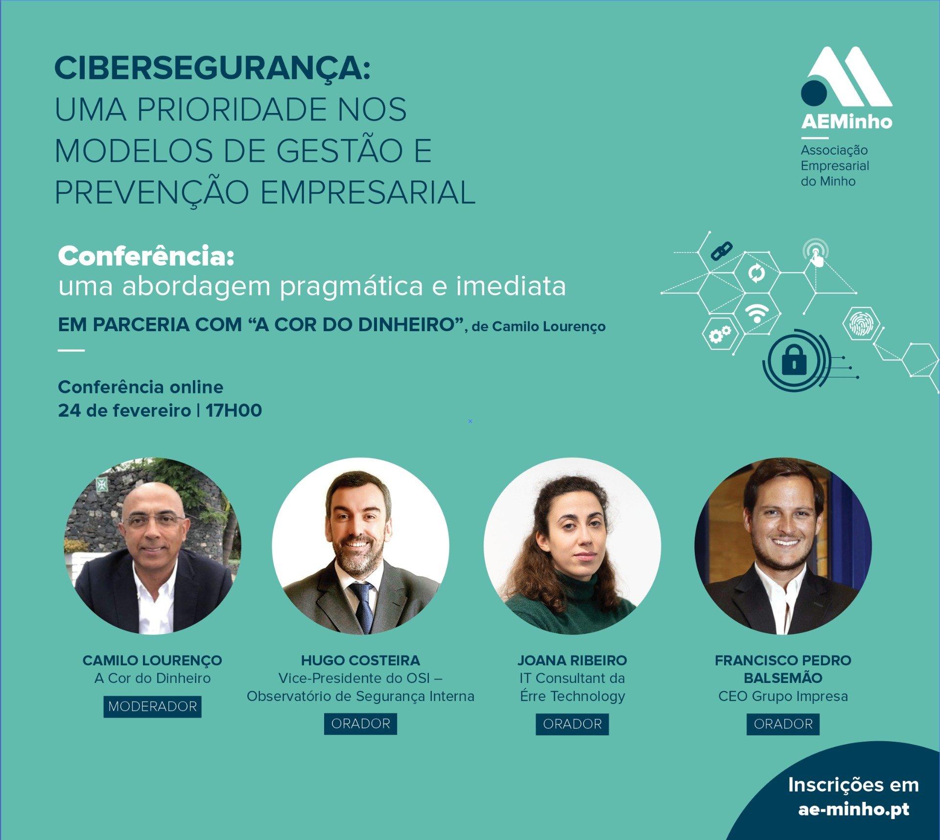 Grandes conferências: Cibersegurança - Uma prioridade nos modelos de gestão e prevenção empresarial