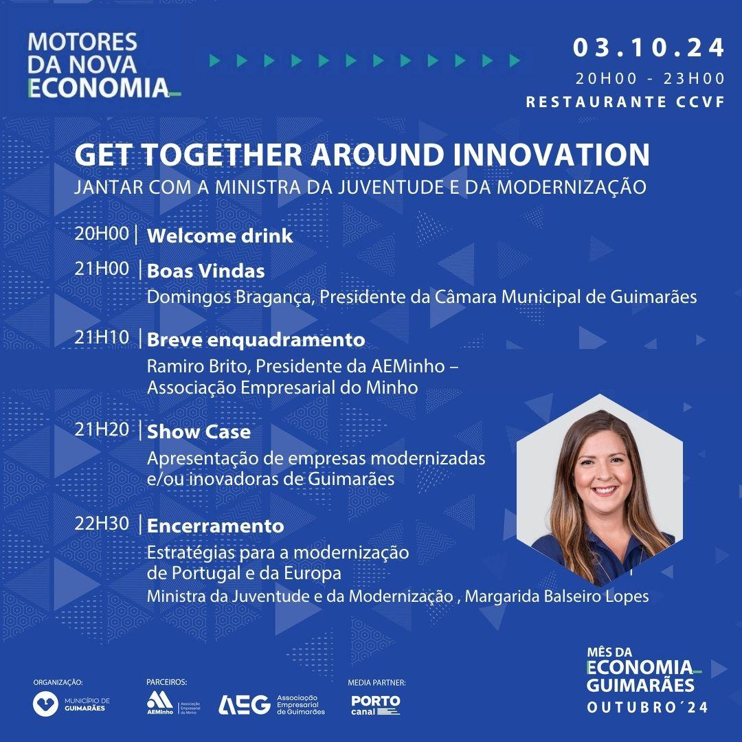 GET TOGETHER AROUND INNOVATION | Jantar com a Ministra da Juventude e da Modernização