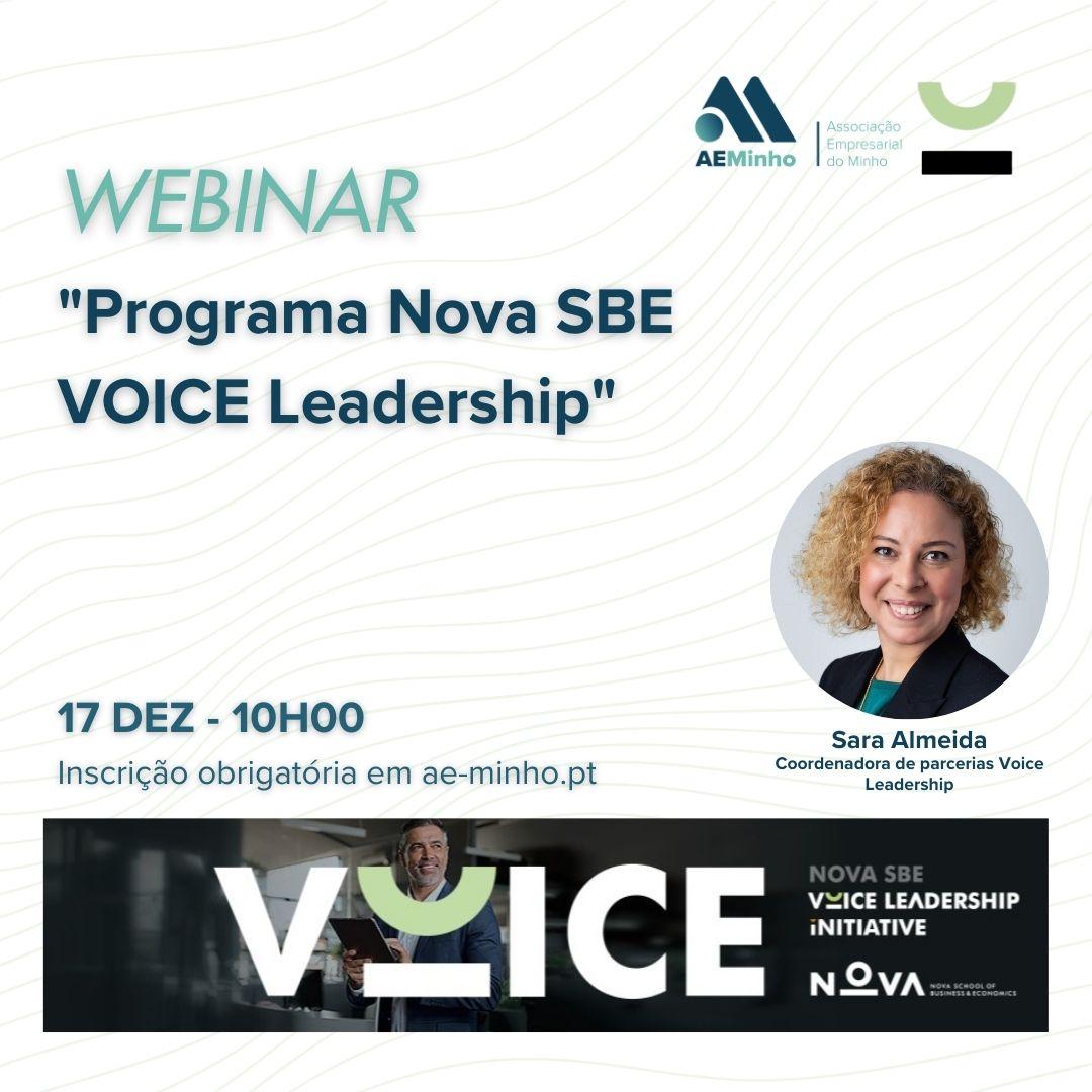 Webinar "Programa Nova SBE VOICE Leadership"