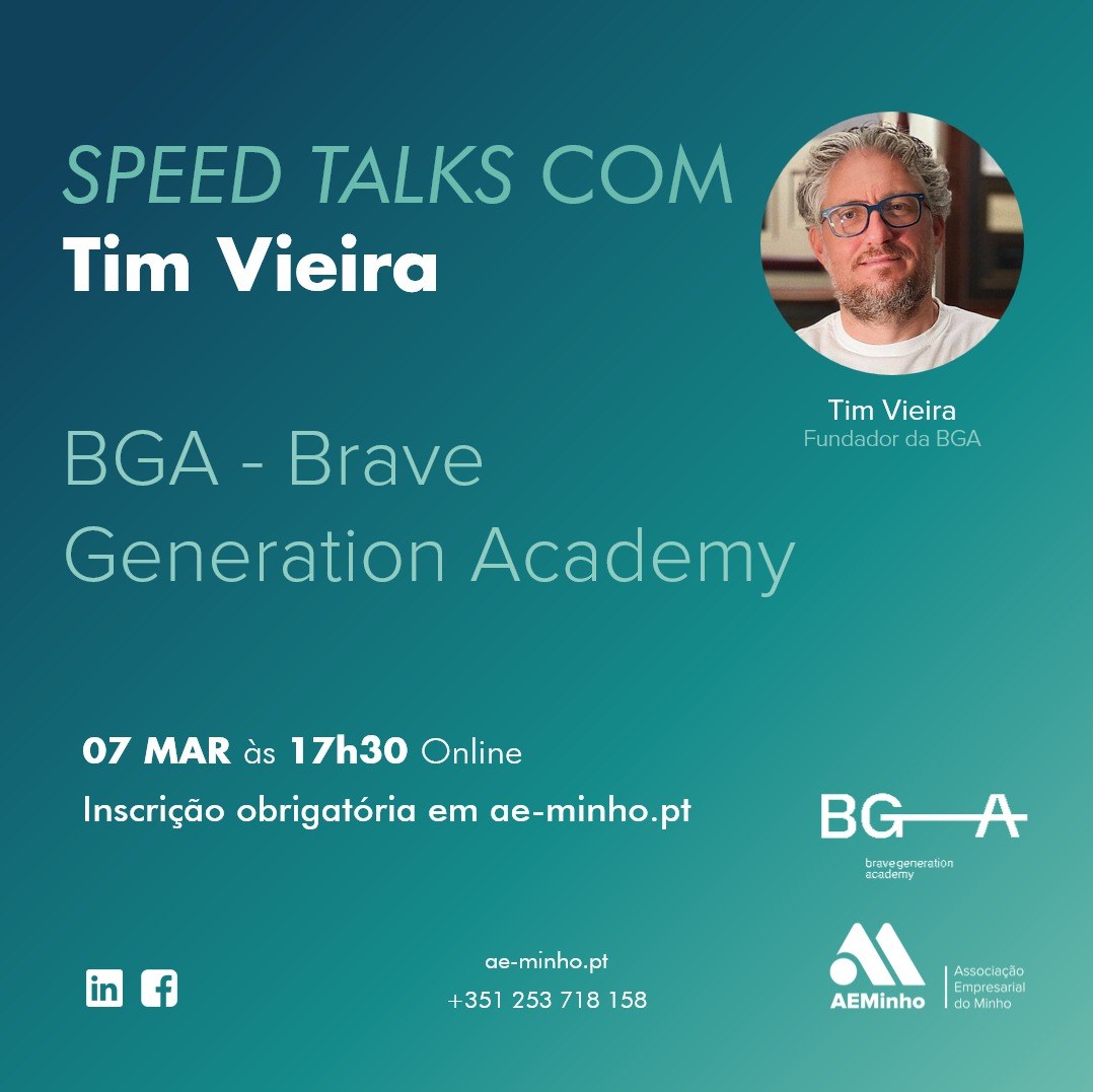 Speed Talks com Tim Vieira | BGA- Brave Generation Academy