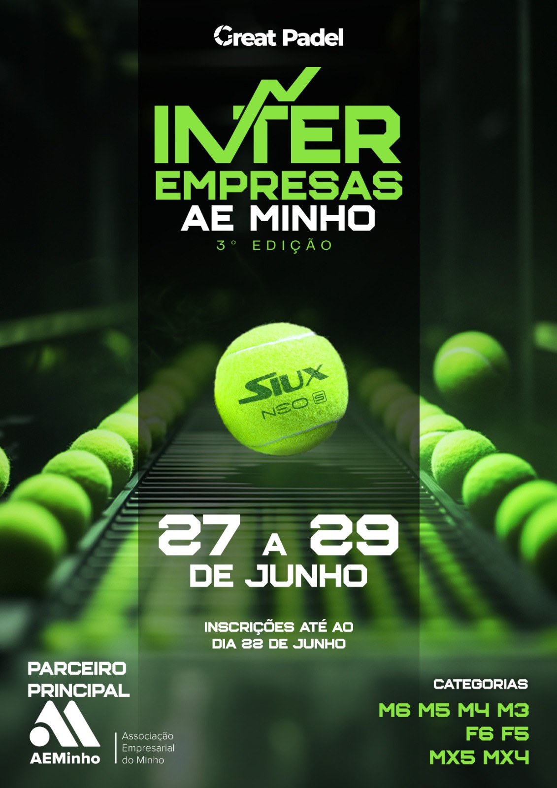 Terceira Edição - Torneio de Padel Inter Empresas AEMinho/Great Padel