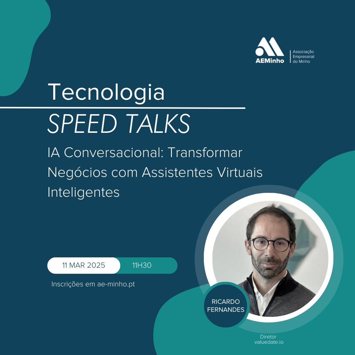 Speed Talks com valuedate.io | IA Conversacional: Transformar Negócios com Assistentes Virtuais Inteligentes