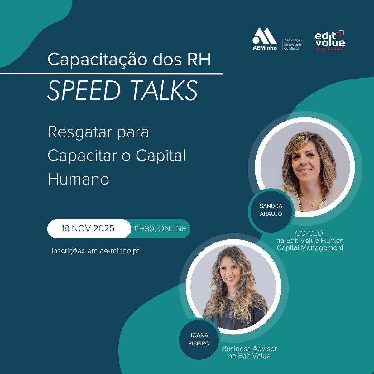 Speed Talks com Edit Value | Resgatar para Capacitar o Capital Humano