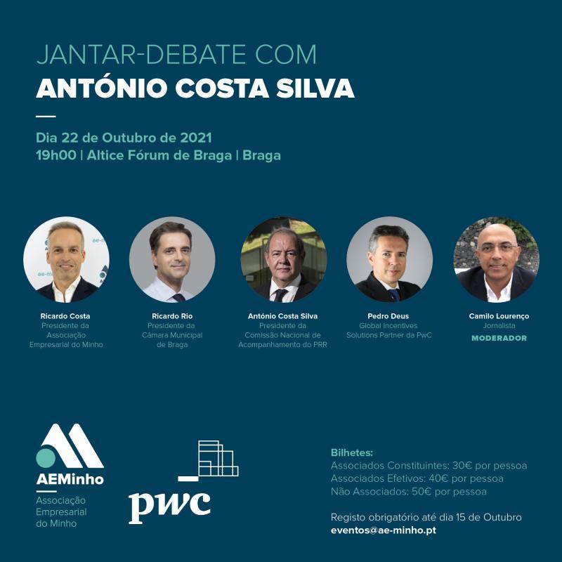 Jantar Debate com António Costa Silva - INSCRIÇÕES FECHADAS